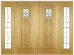 Cottage Double Front Doors With Sidelights